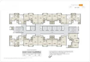 JP North Garden City 2BHK Floor Plan